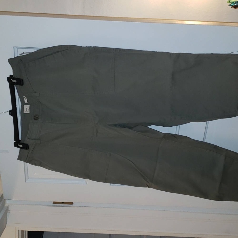 Women's Plus Size High-Rise Utility Ankle Pants - A New Day™ Green 14W